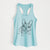 Doodled Lincoln the French Bulldog - Women's Racerback Tanktop