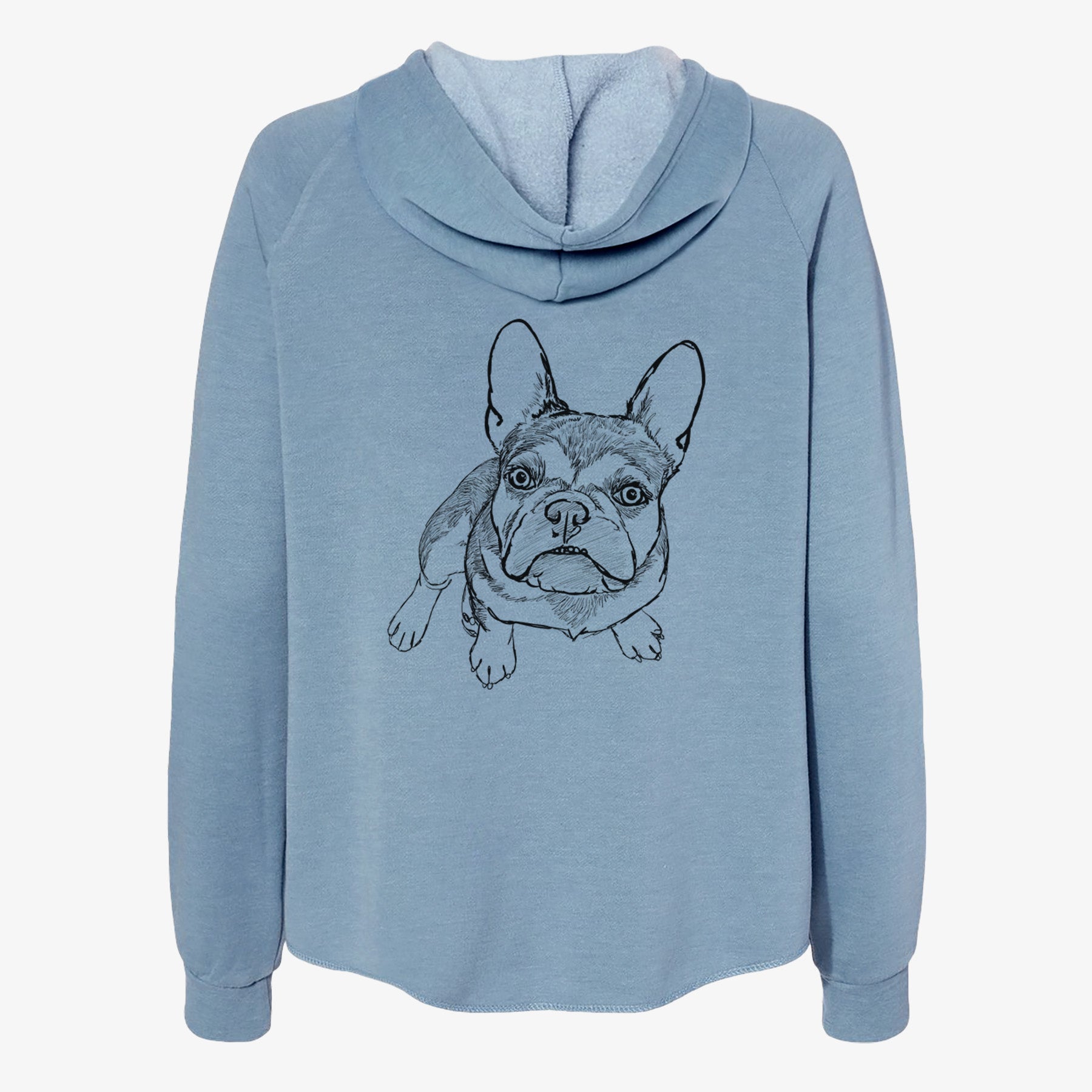 Doodled Lincoln the French Bulldog - Women's Cali Wave Zip-Up Sweatshirt