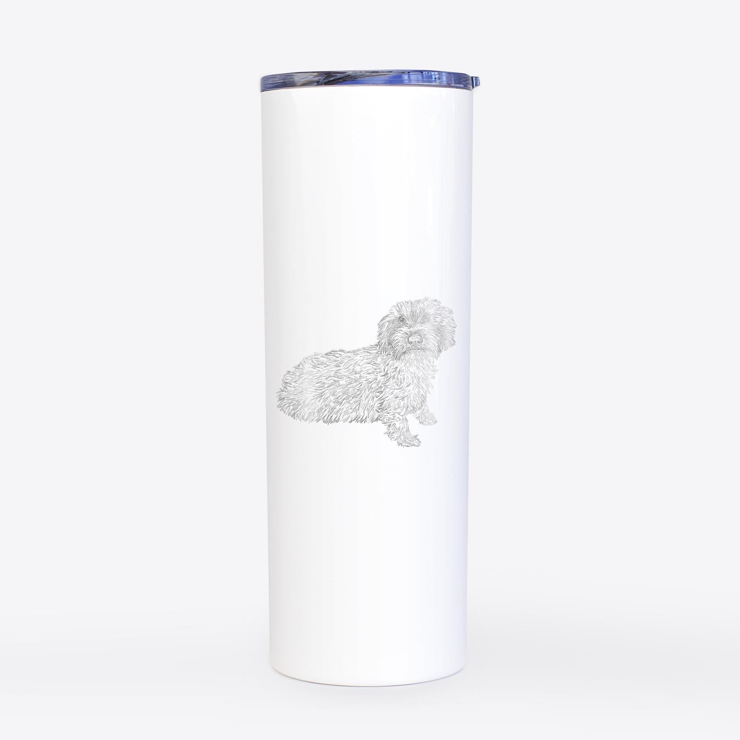 Doodled Logan the Mini Wirehaired Dachshund - 20oz Skinny Tumbler