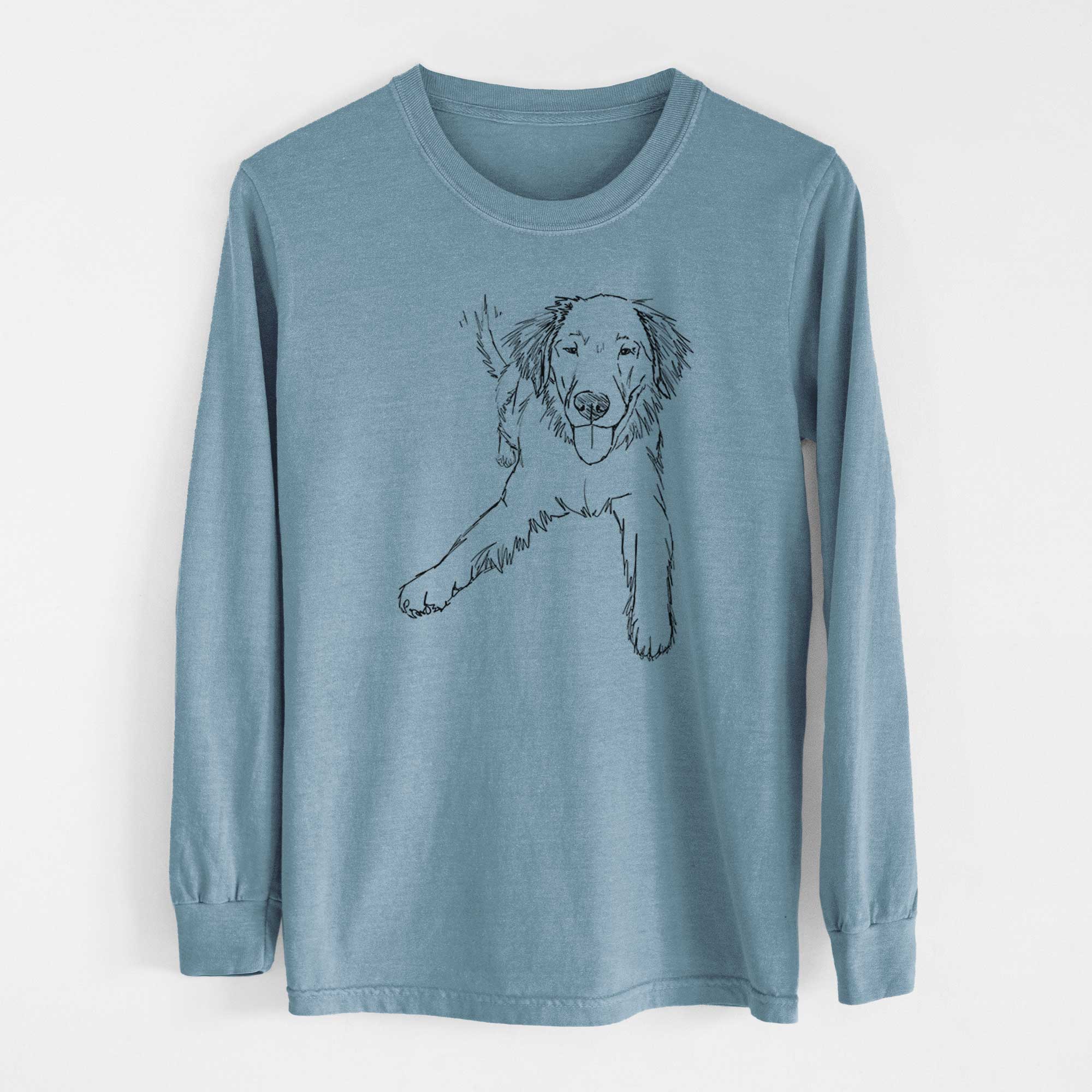 Doodled Loganator the Golden Retriever - Heavyweight 100% Cotton Long Sleeve