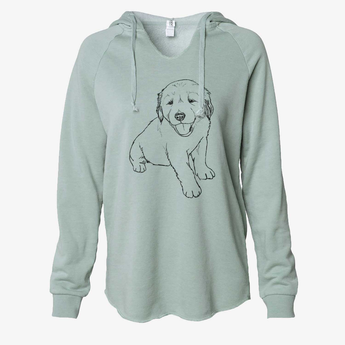 Doodled Loganator the Golden Retriever Puppy - Cali Wave Hooded Sweatshirt