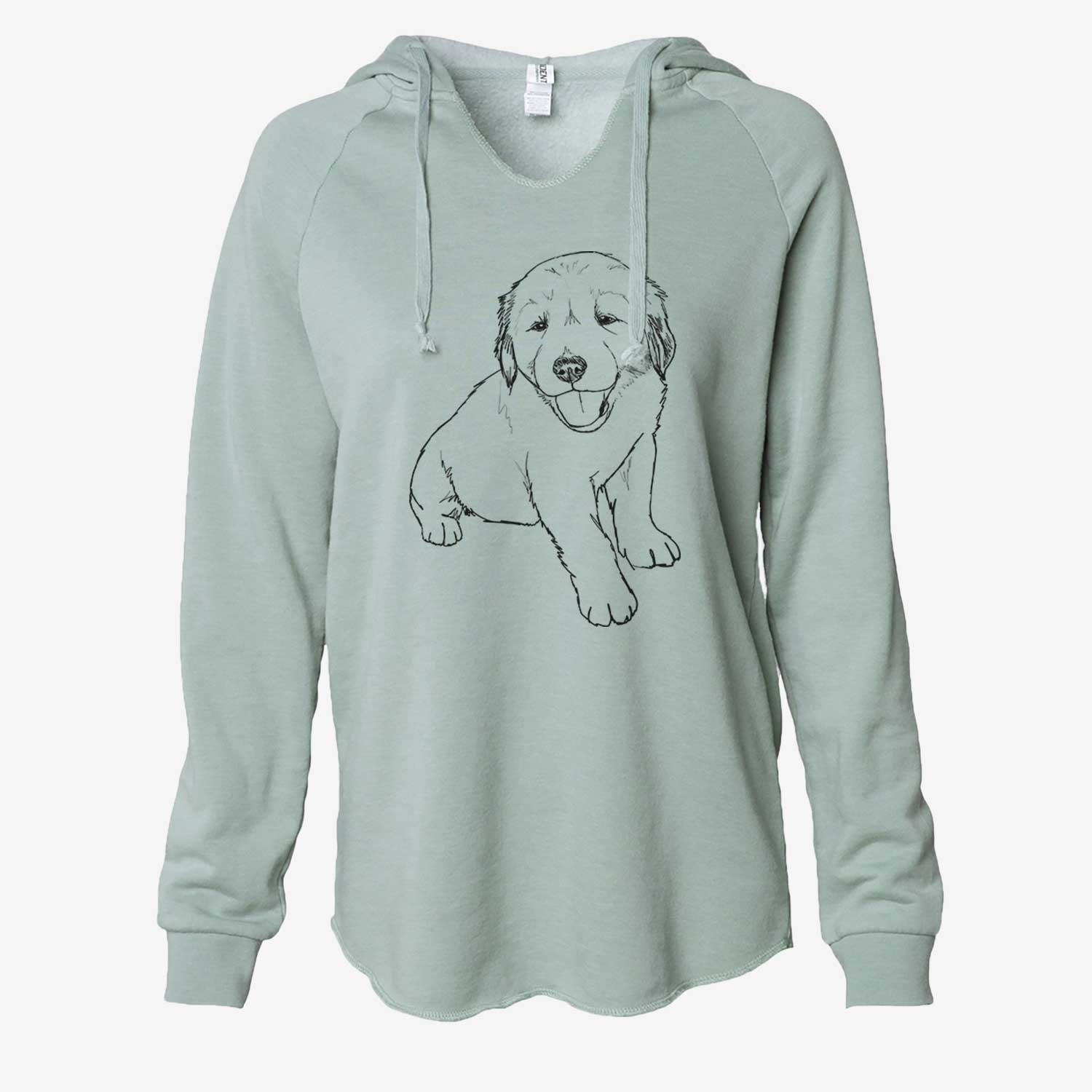 Doodled Loganator the Golden Retriever Puppy - Cali Wave Hooded Sweatshirt