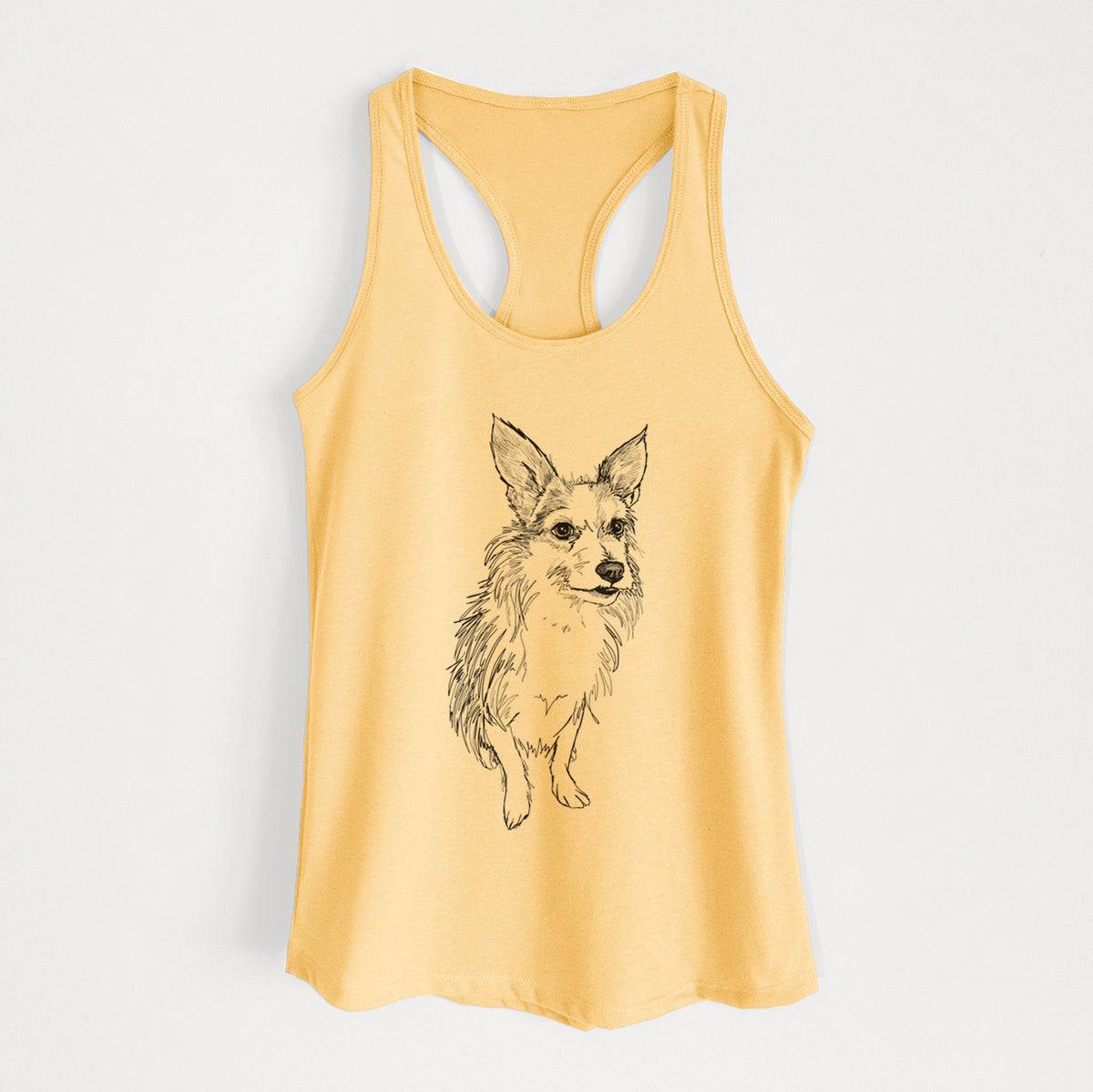 Doodled Lola the Terrier Mix - Women's Racerback Tanktop