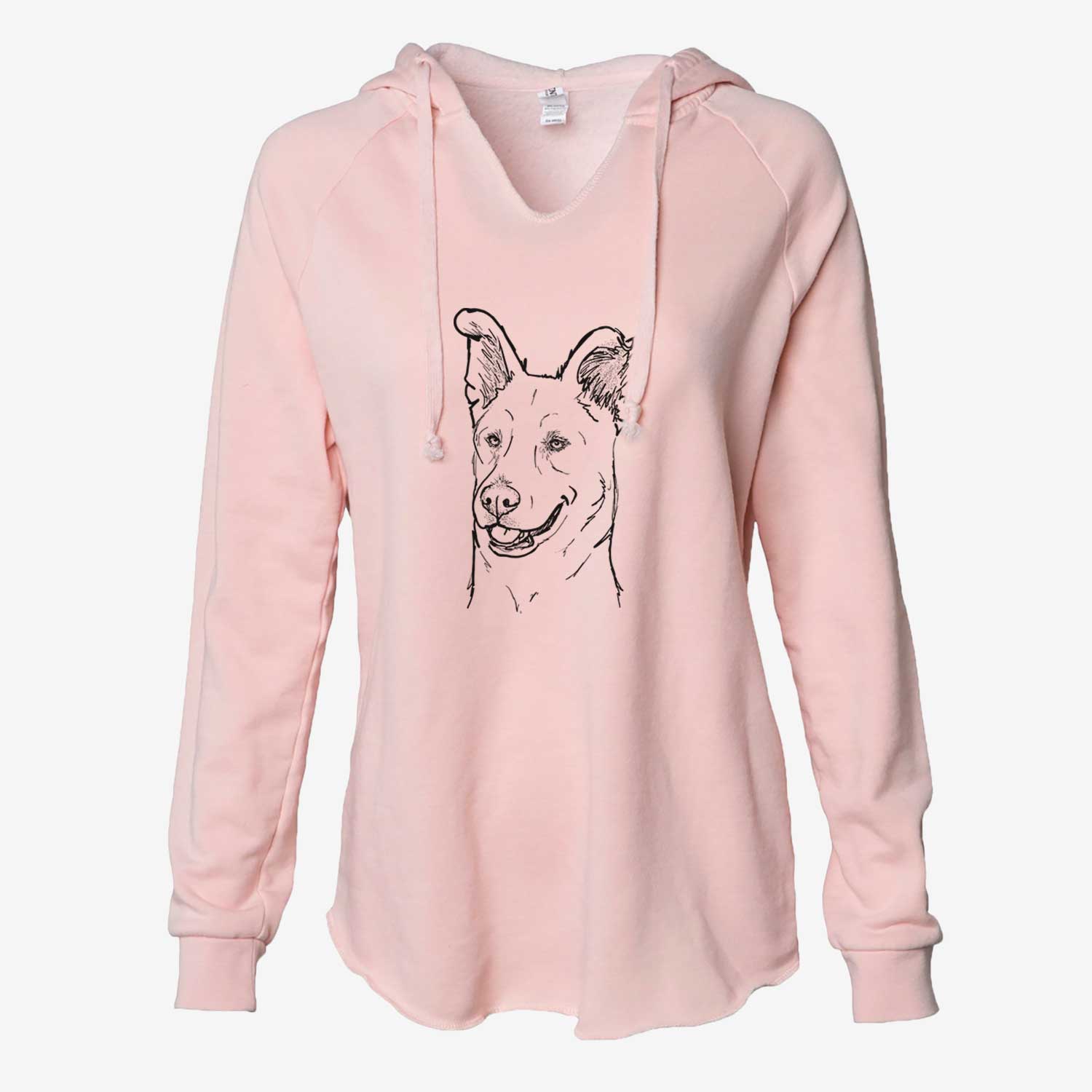 Doodled Lola the Shepherd Mix - Cali Wave Hooded Sweatshirt