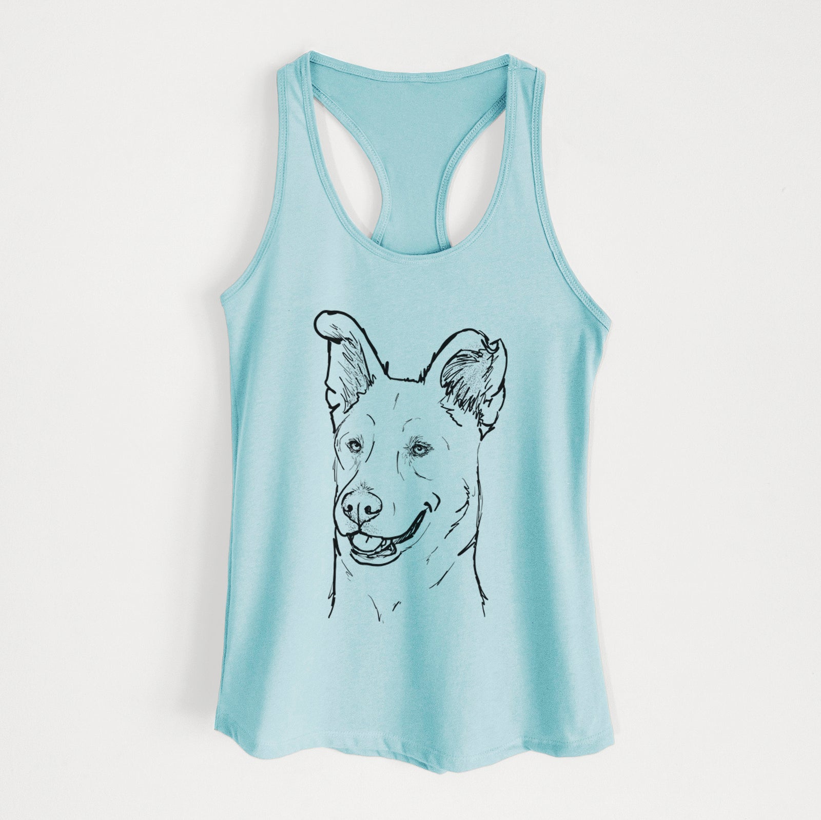 Doodled Lola the Shepherd Mix - Women's Racerback Tanktop