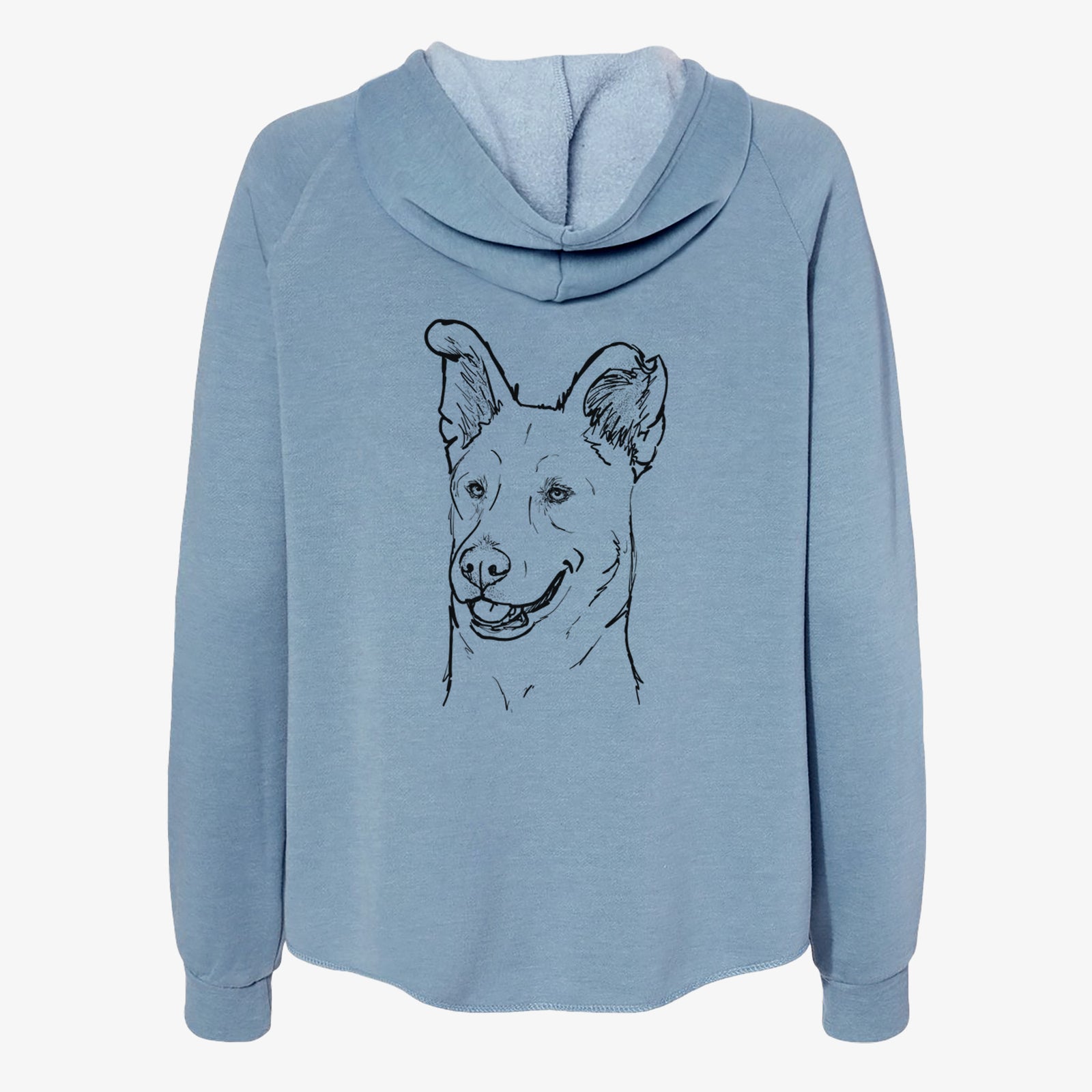 Doodled Lola the Shepherd Mix - Women's Cali Wave Zip-Up Sweatshirt