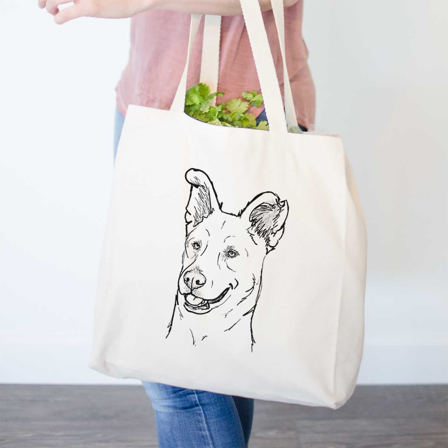 Doodled Lola the Shepherd Mix - Tote Bag