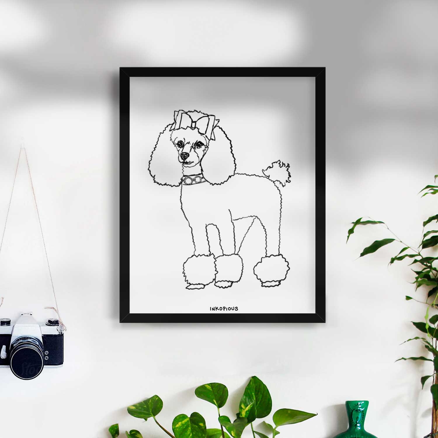 Doodled Lou Lou the Toy Poodle Art Print