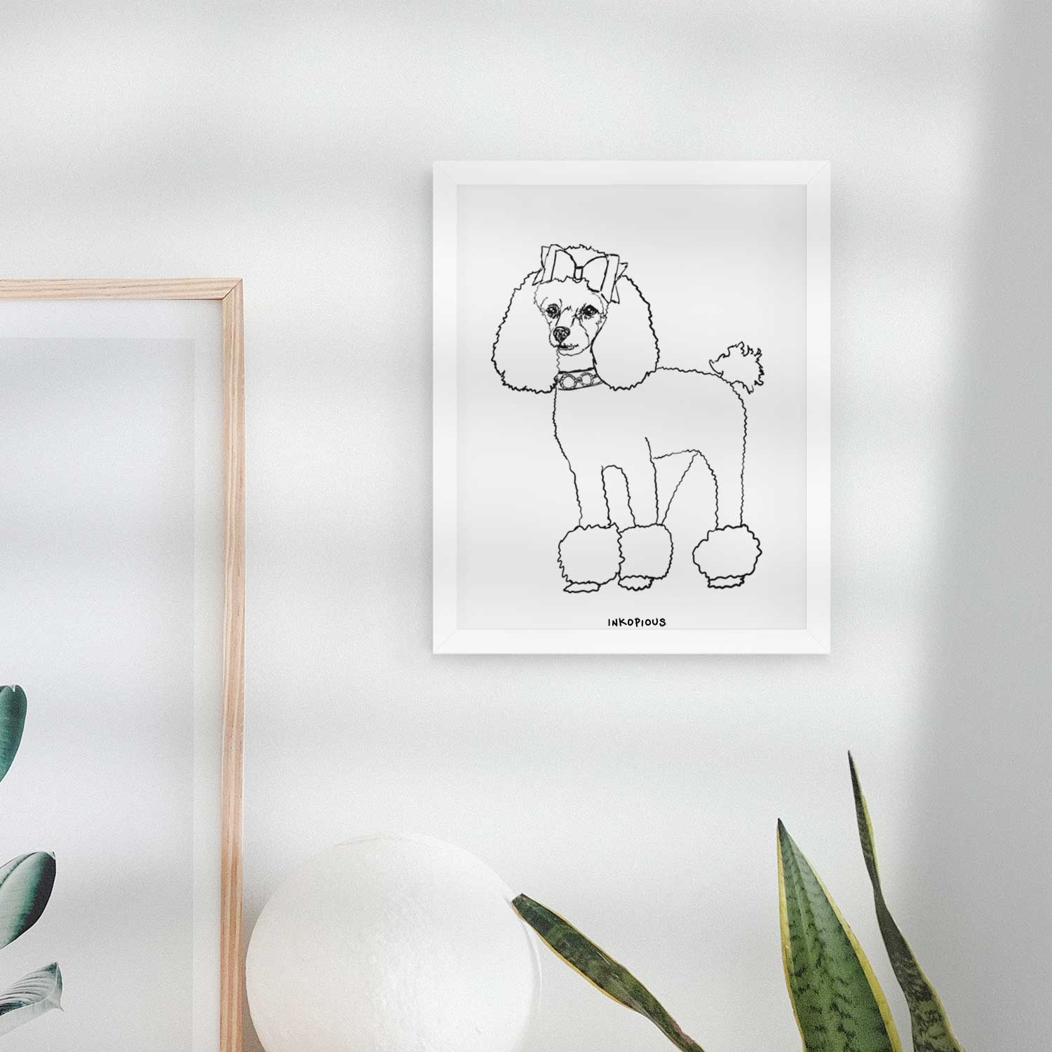 Doodled Lou Lou the Toy Poodle Art Print