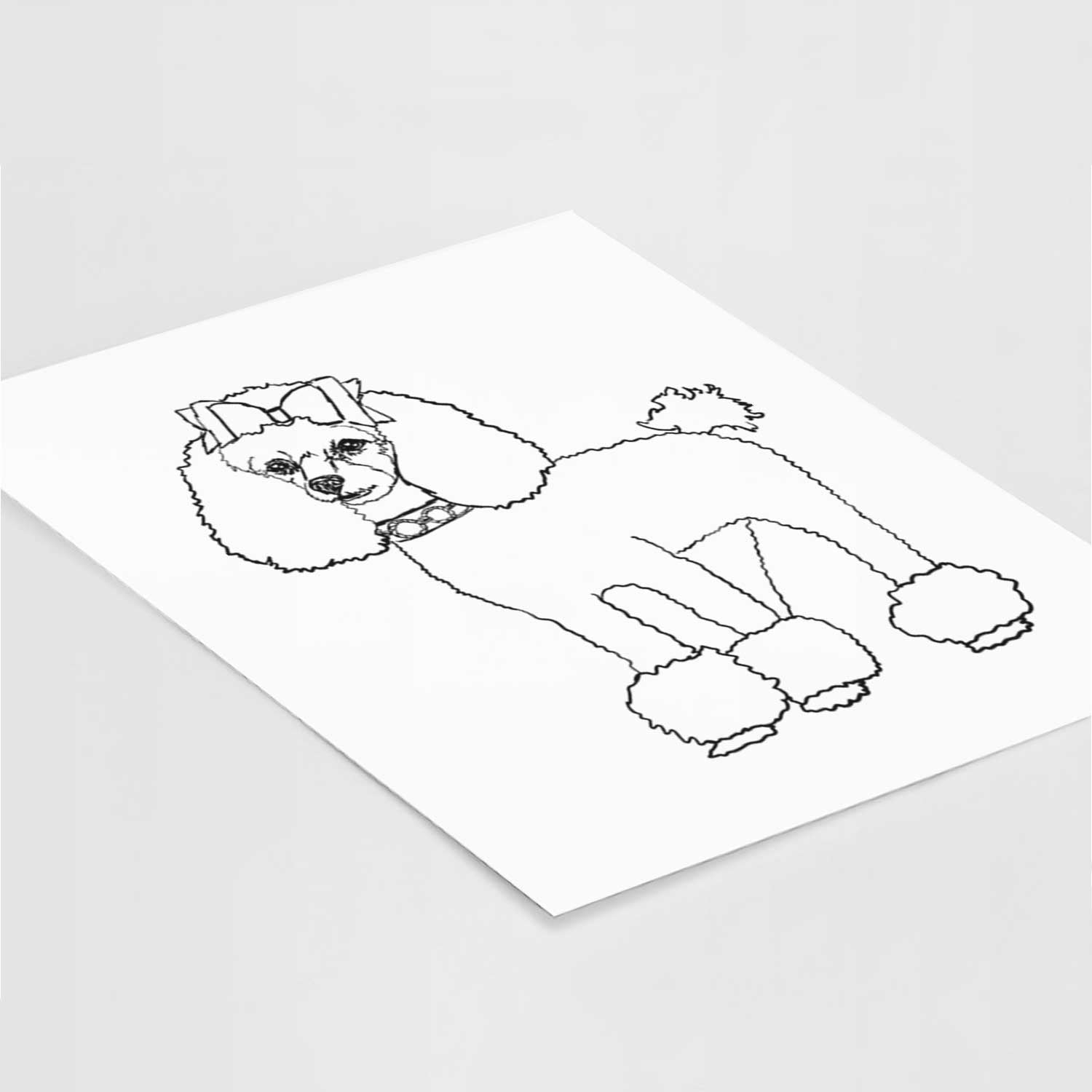 Doodled Lou Lou the Toy Poodle Art Print