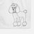 Doodled Lou Lou the Toy Poodle Decorative Hand Towel