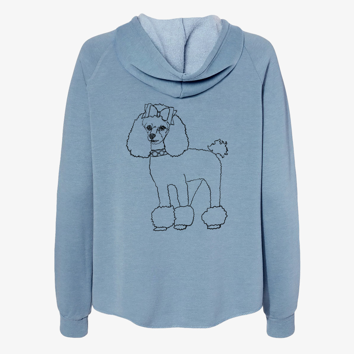 Doodled Lou Lou the Toy Poodle - Women's Cali Wave Zip-Up Sweatshirt
