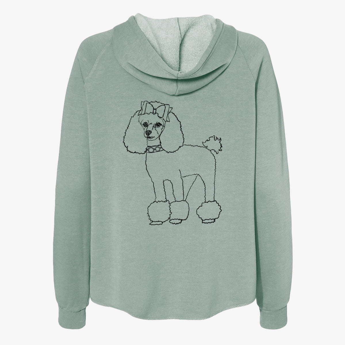 Doodled Lou Lou the Toy Poodle - Women's Cali Wave Zip-Up Sweatshirt
