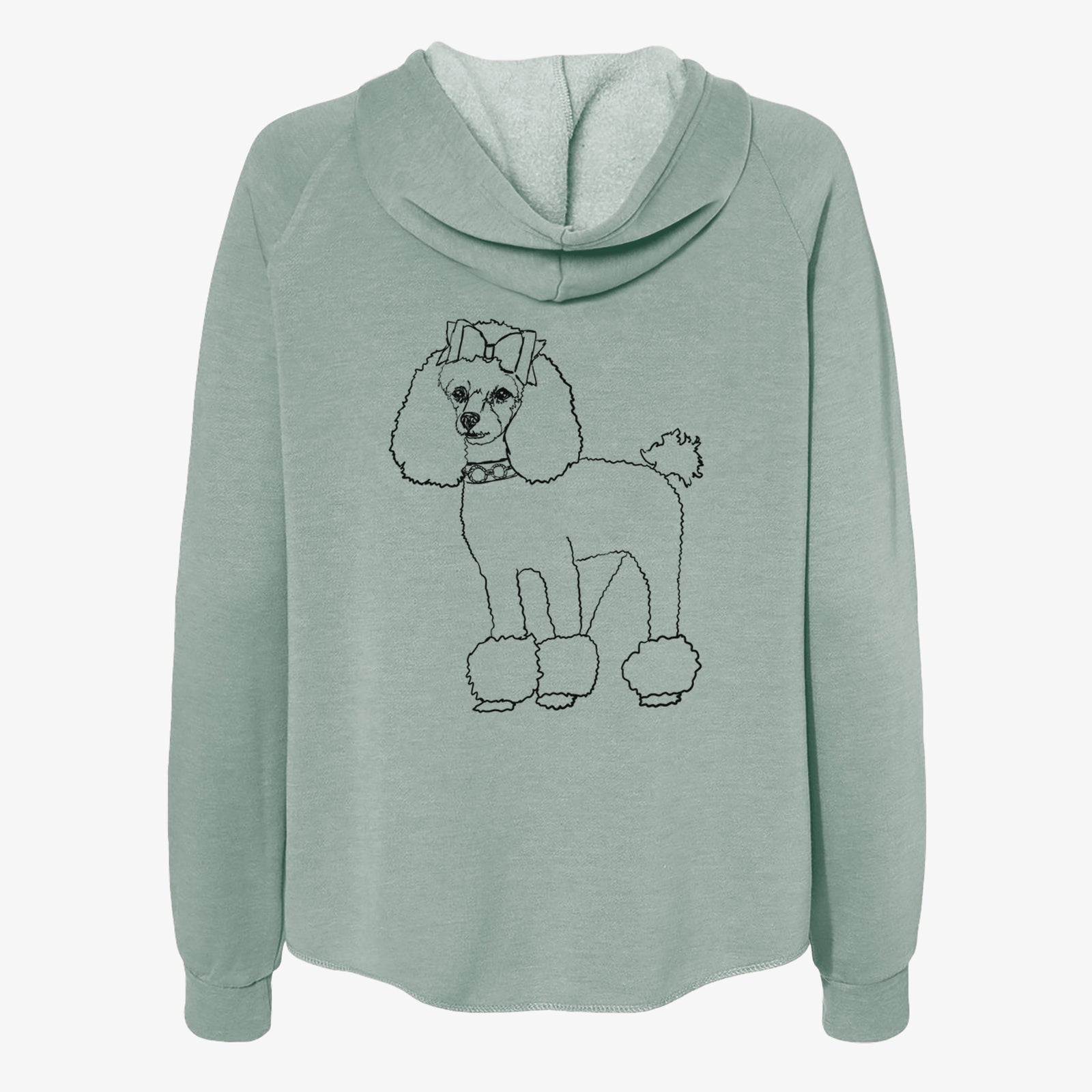 Doodled Lou Lou the Toy Poodle - Women's Cali Wave Zip-Up Sweatshirt