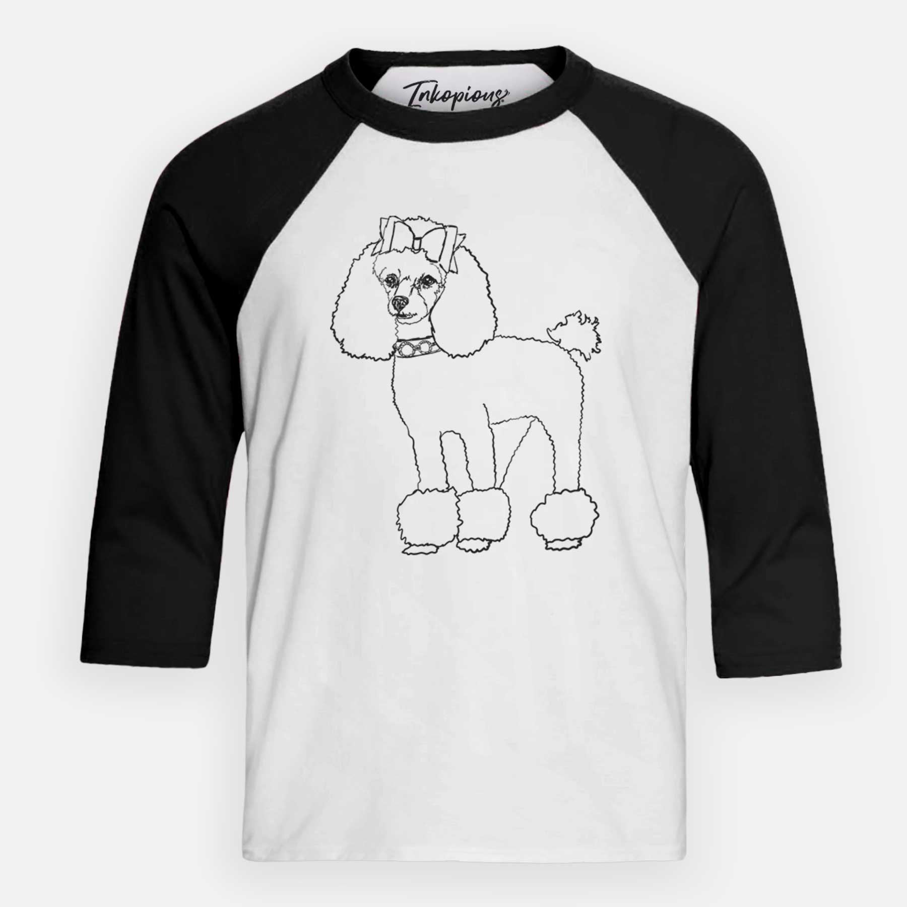 Doodled Lou Lou the Toy Poodle - Youth 3/4 Long Sleeve