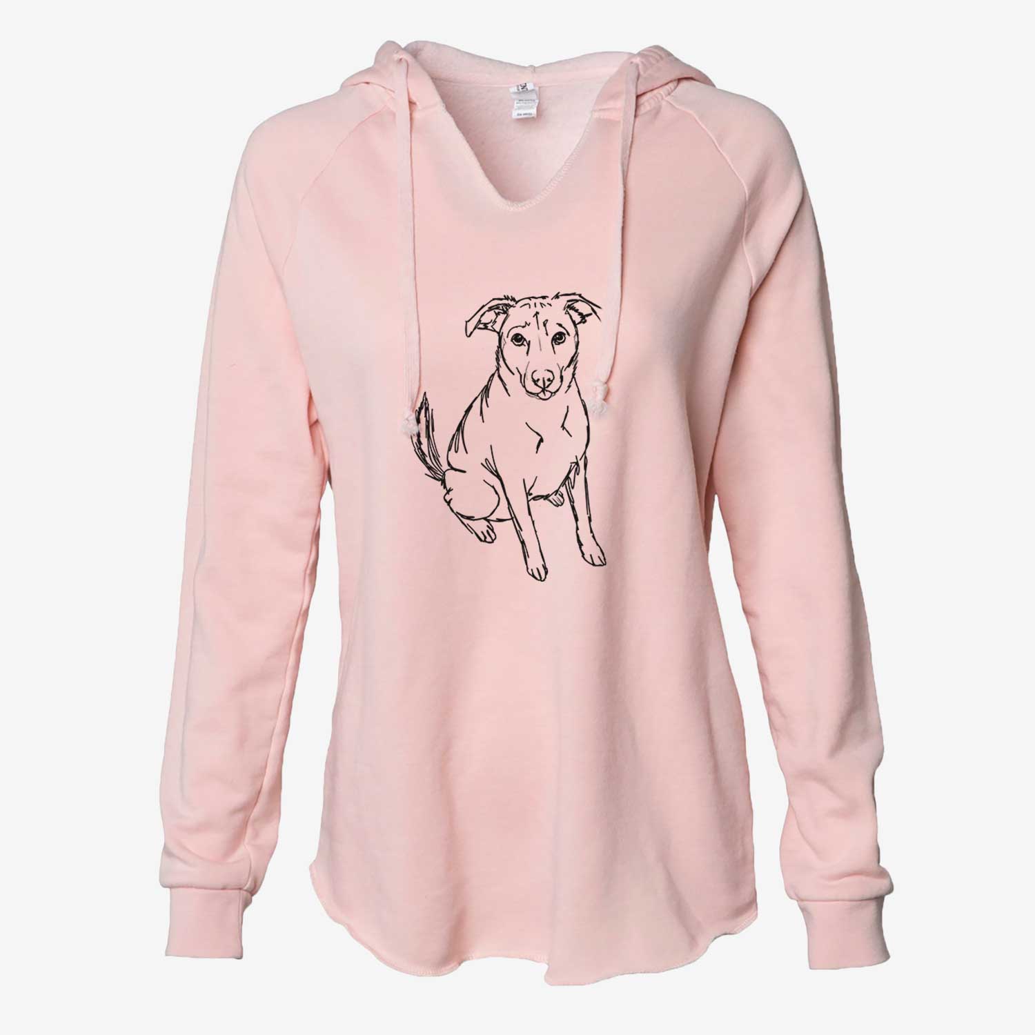 Doodled Lucky the Beagle Mix - Cali Wave Hooded Sweatshirt