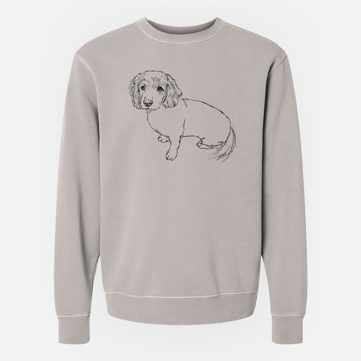 Doodled Lucy the Docker - Unisex Pigment Dyed Crew Sweatshirt
