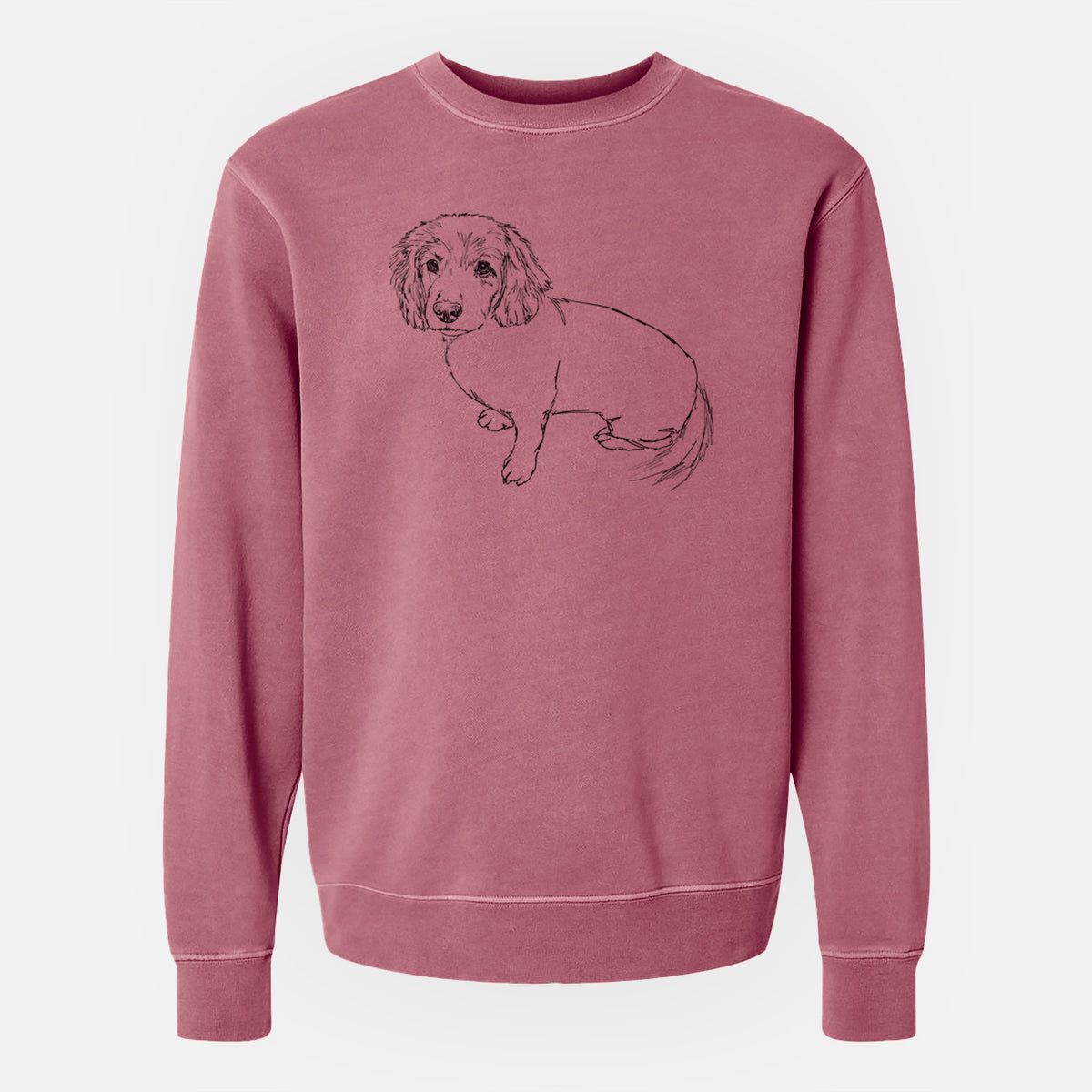 Doodled Lucy the Docker - Unisex Pigment Dyed Crew Sweatshirt