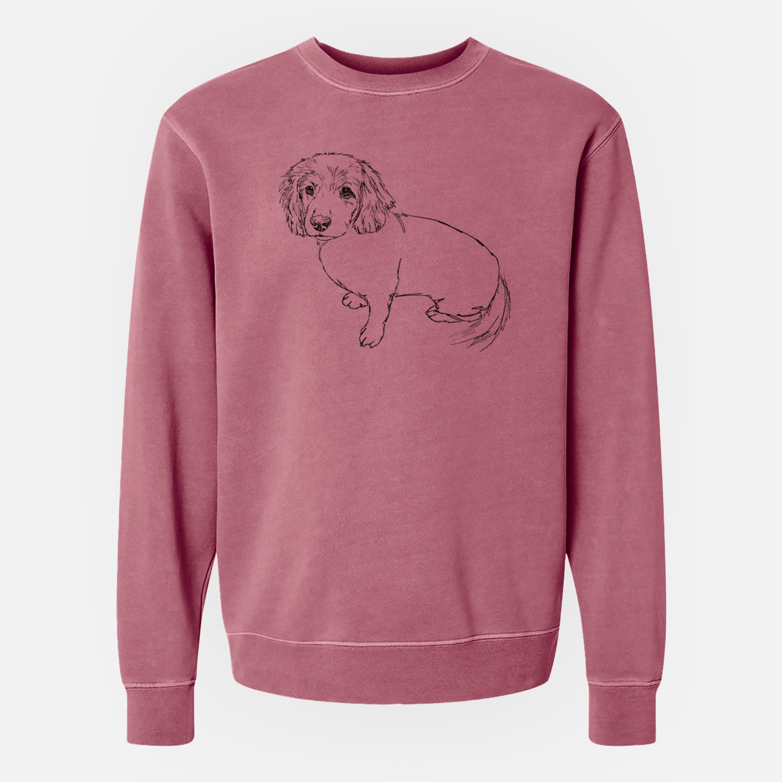 Doodled Lucy the Docker - Unisex Pigment Dyed Crew Sweatshirt
