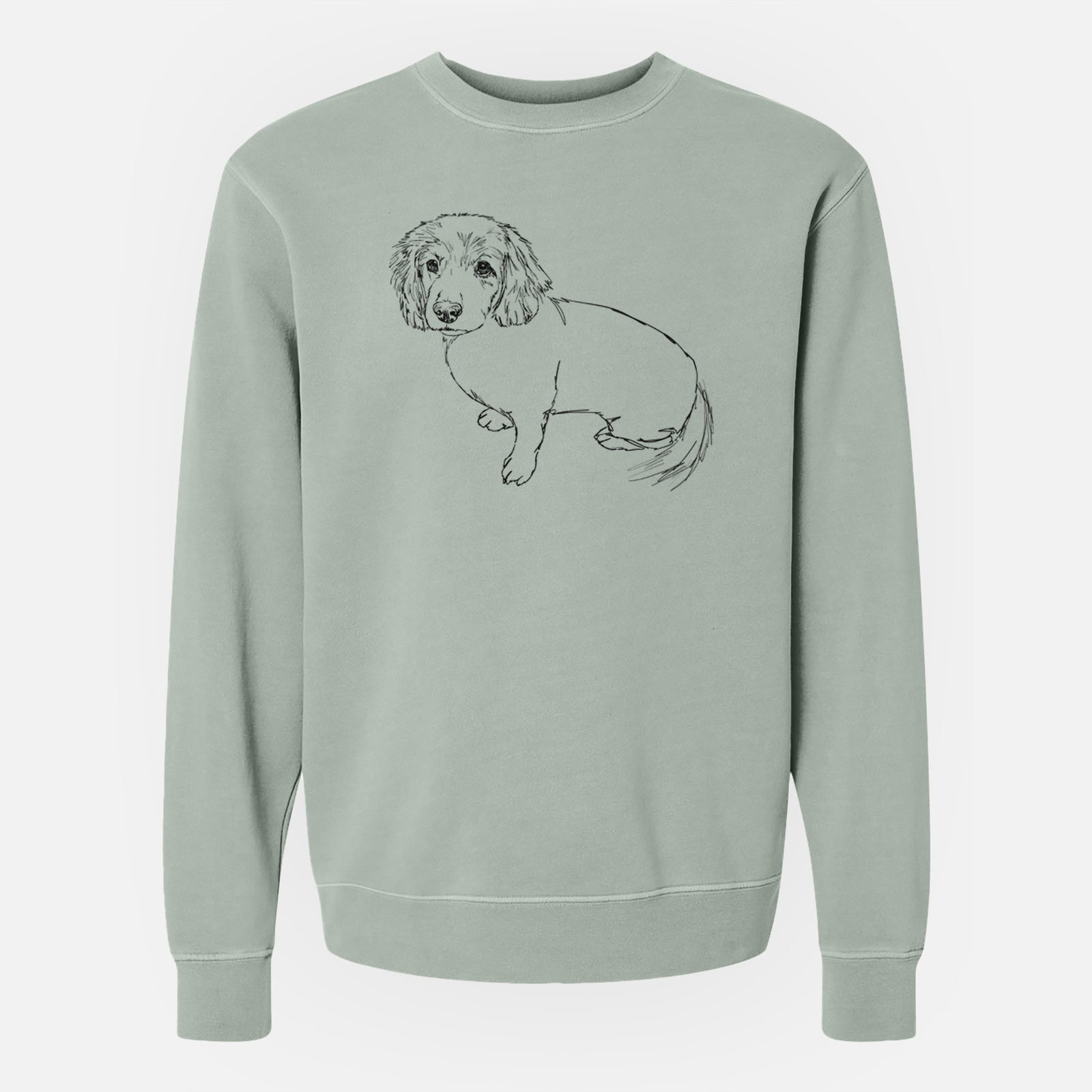 Doodled Lucy the Docker - Unisex Pigment Dyed Crew Sweatshirt