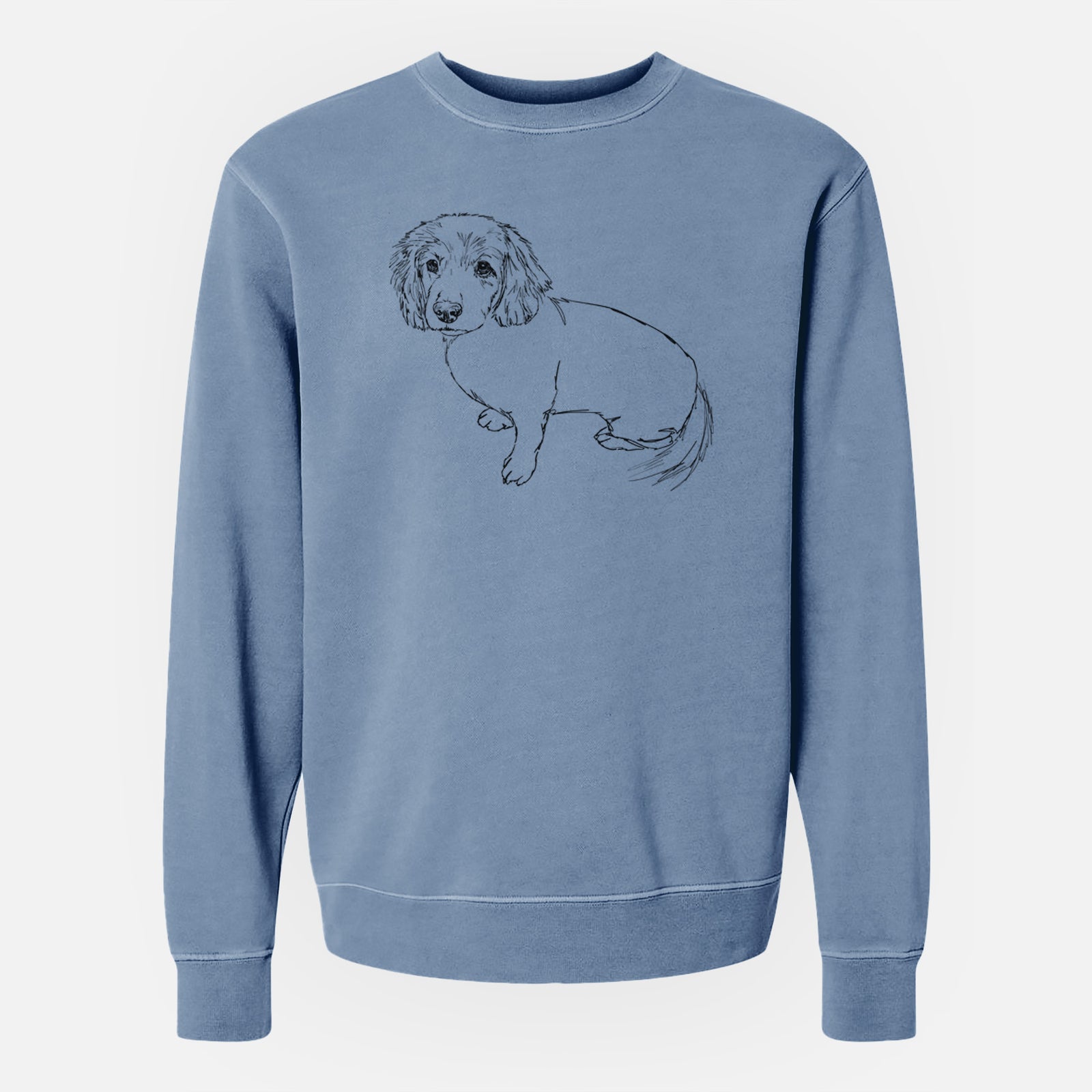 Doodled Lucy the Docker - Unisex Pigment Dyed Crew Sweatshirt