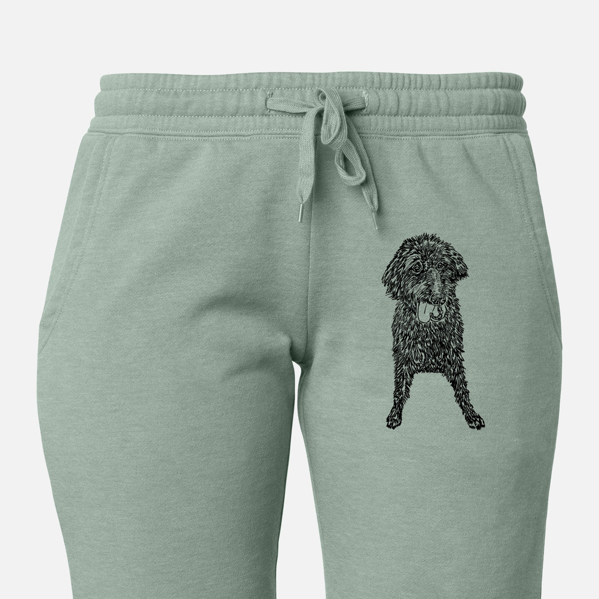 Doodled Lucy Fluff the Mixed Breed - Women&#39;s Cali Wave Joggers