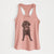 Doodled Lucy Fluff the Mixed Breed - Women's Racerback Tanktop