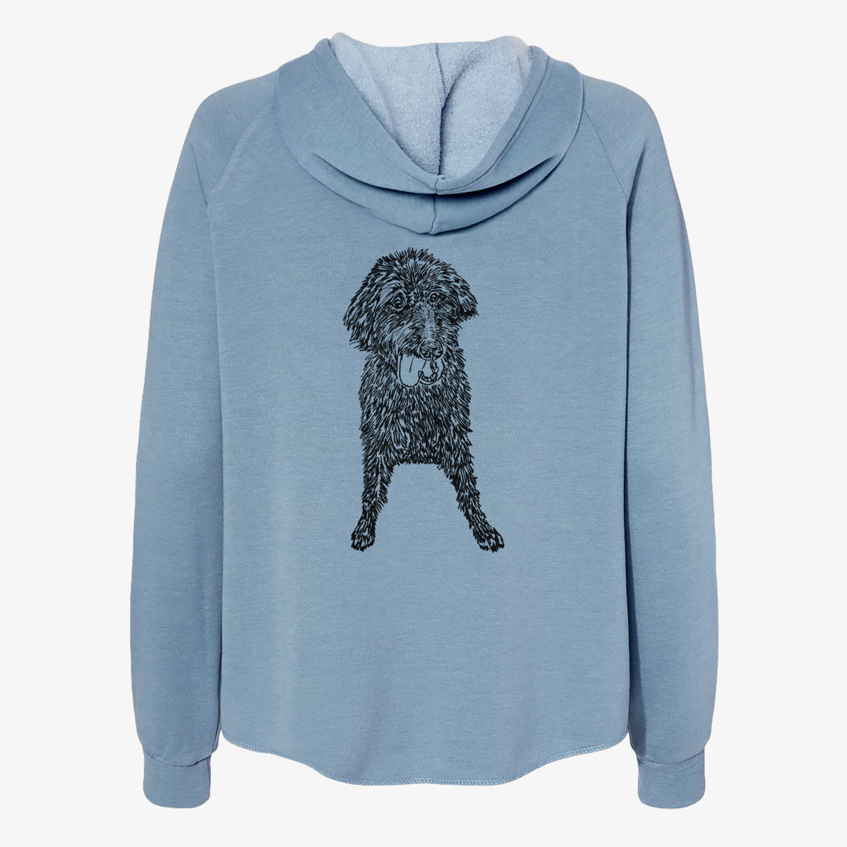 Doodled Lucy Fluff the Mixed Breed - Women's Cali Wave Zip-Up Sweatshirt