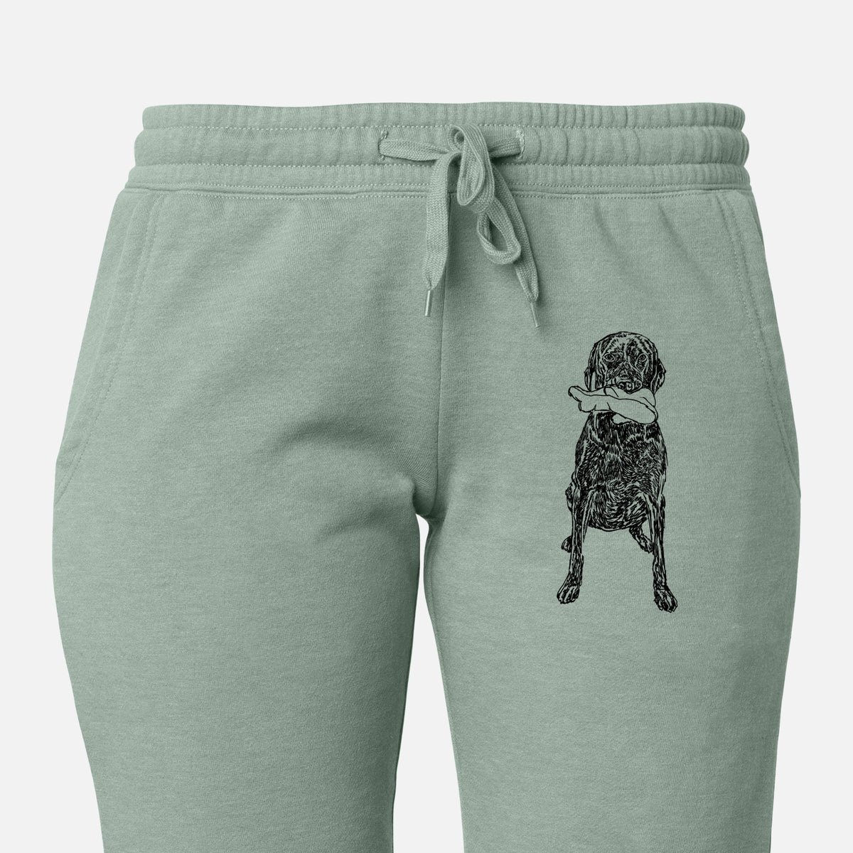 Doodled Lucy Fluff the Chocolate Lab GSP - Women&#39;s Cali Wave Joggers