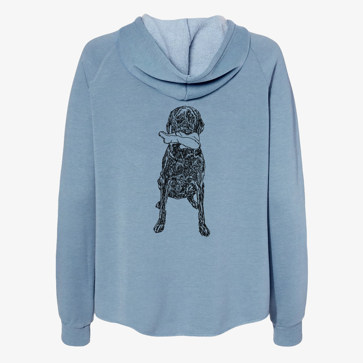 Doodled Lucy Fluff the Chocolate Lab GSP - Women's Cali Wave Zip-Up Sweatshirt