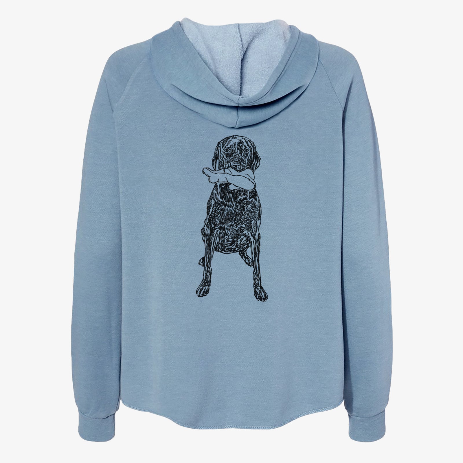 Doodled Lucy Fluff the Chocolate Lab GSP - Women's Cali Wave Zip-Up Sweatshirt