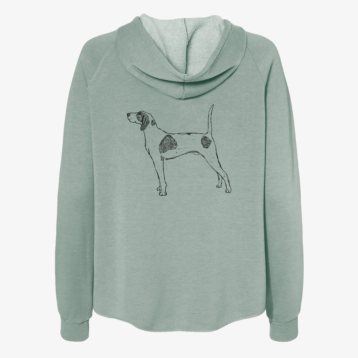 Doodled Luke the American Pointer - Women's Cali Wave Zip-Up Sweatshirt