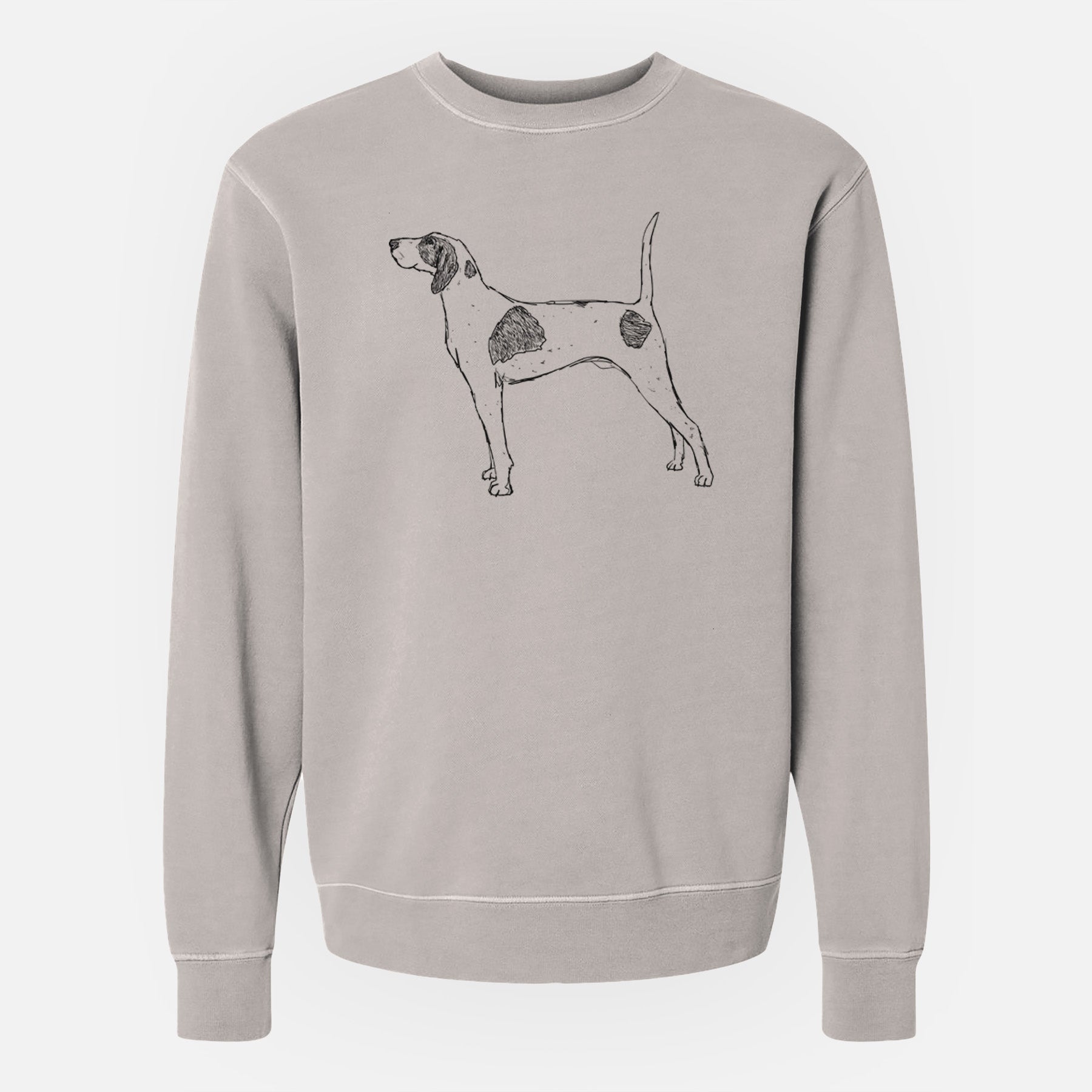 Doodled Luke the American Pointer - Unisex Pigment Dyed Crew Sweatshirt