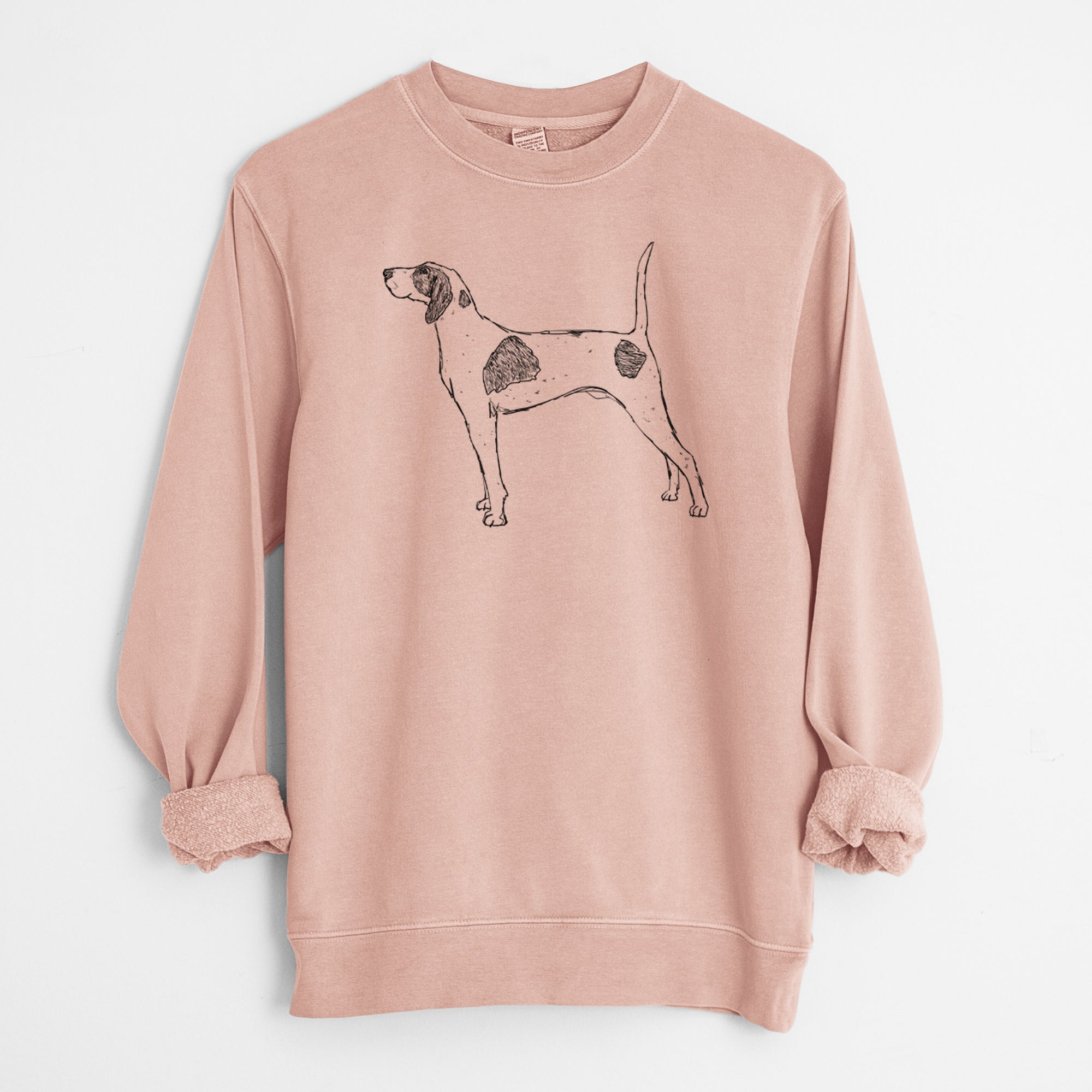 Doodled Luke the American Pointer - Unisex Pigment Dyed Crew Sweatshirt