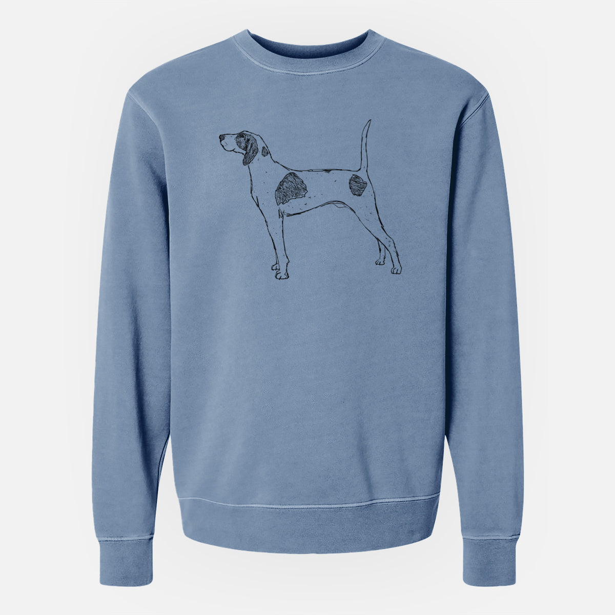 Doodled Luke the American Pointer - Unisex Pigment Dyed Crew Sweatshirt