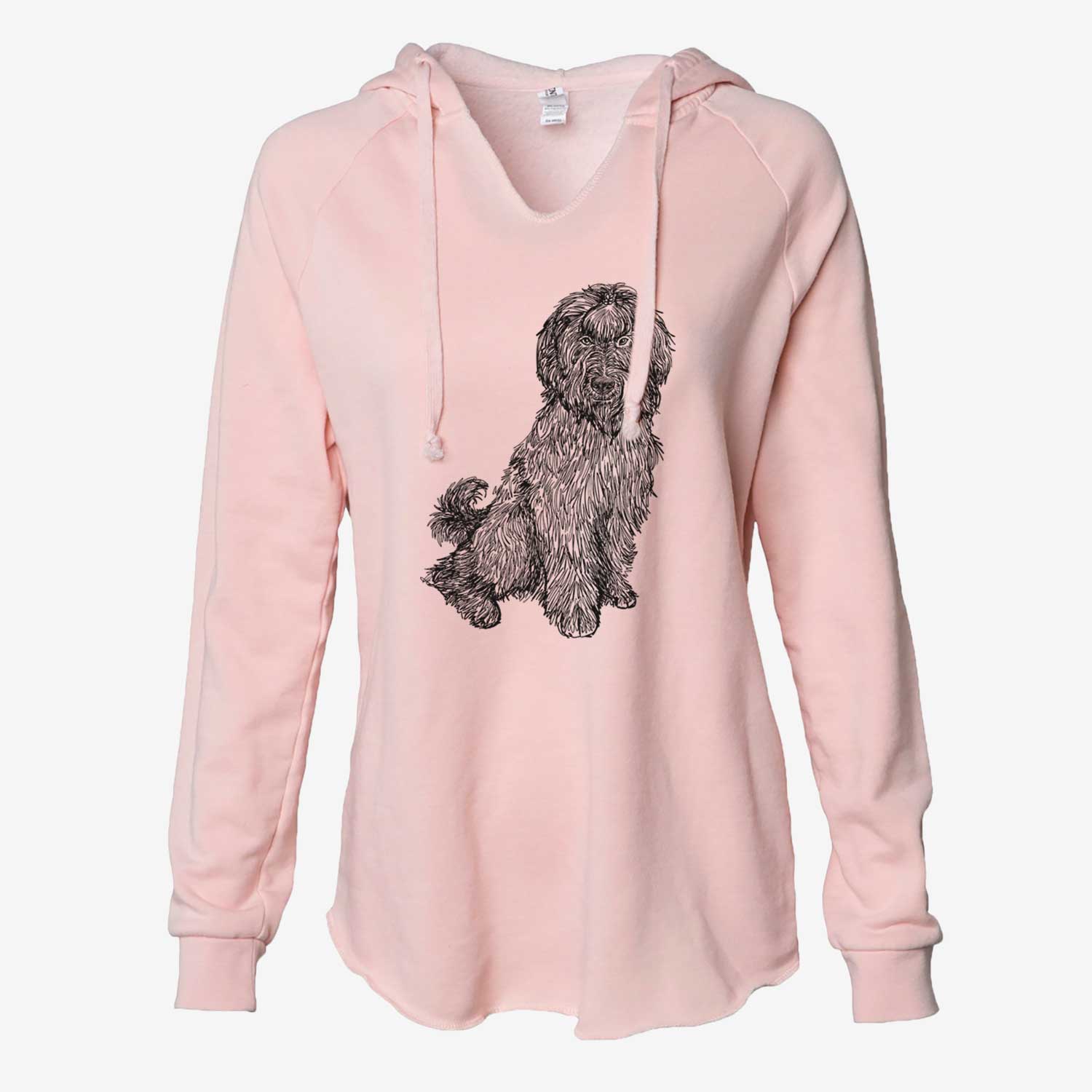 Doodled Luna the Briard - Cali Wave Hooded Sweatshirt