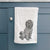 Doodled Luna the Briard Decorative Hand Towel