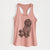 Doodled Luna the Briard - Women's Racerback Tanktop