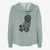 Doodled Luna the Briard - Women's Cali Wave Zip-Up Sweatshirt