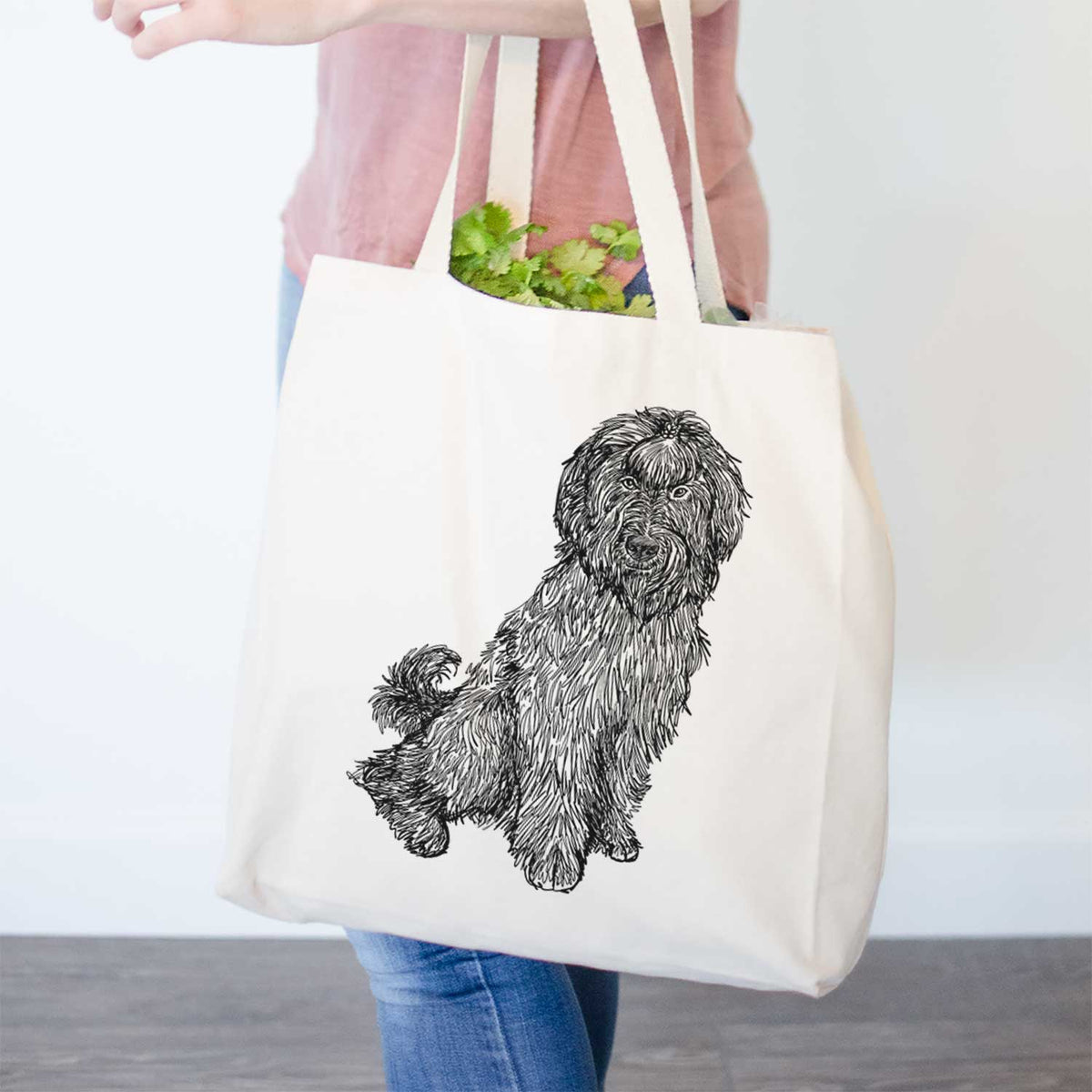 Doodled Luna the Briard - Tote Bag