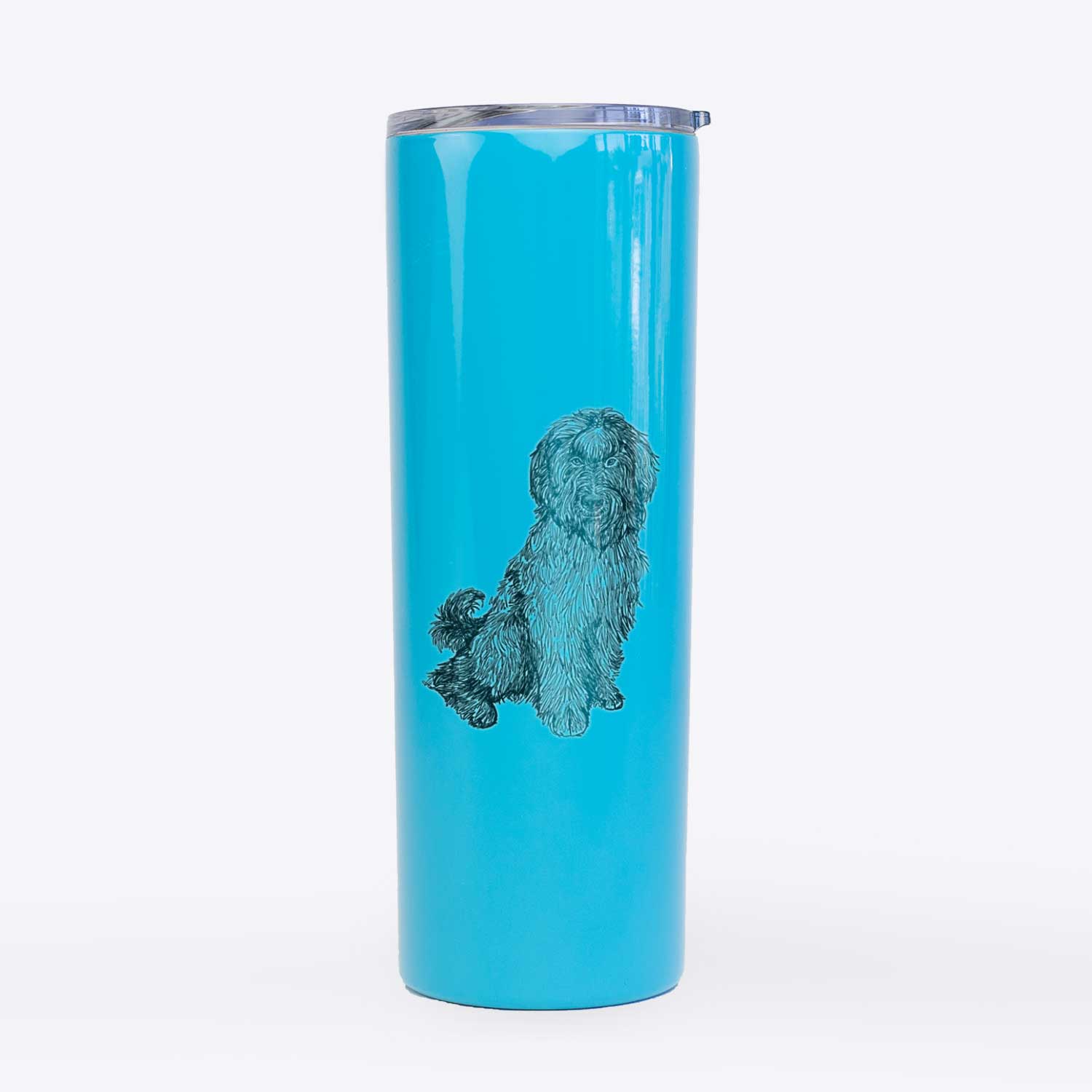 Doodled Luna the Briard - 20oz Skinny Tumbler