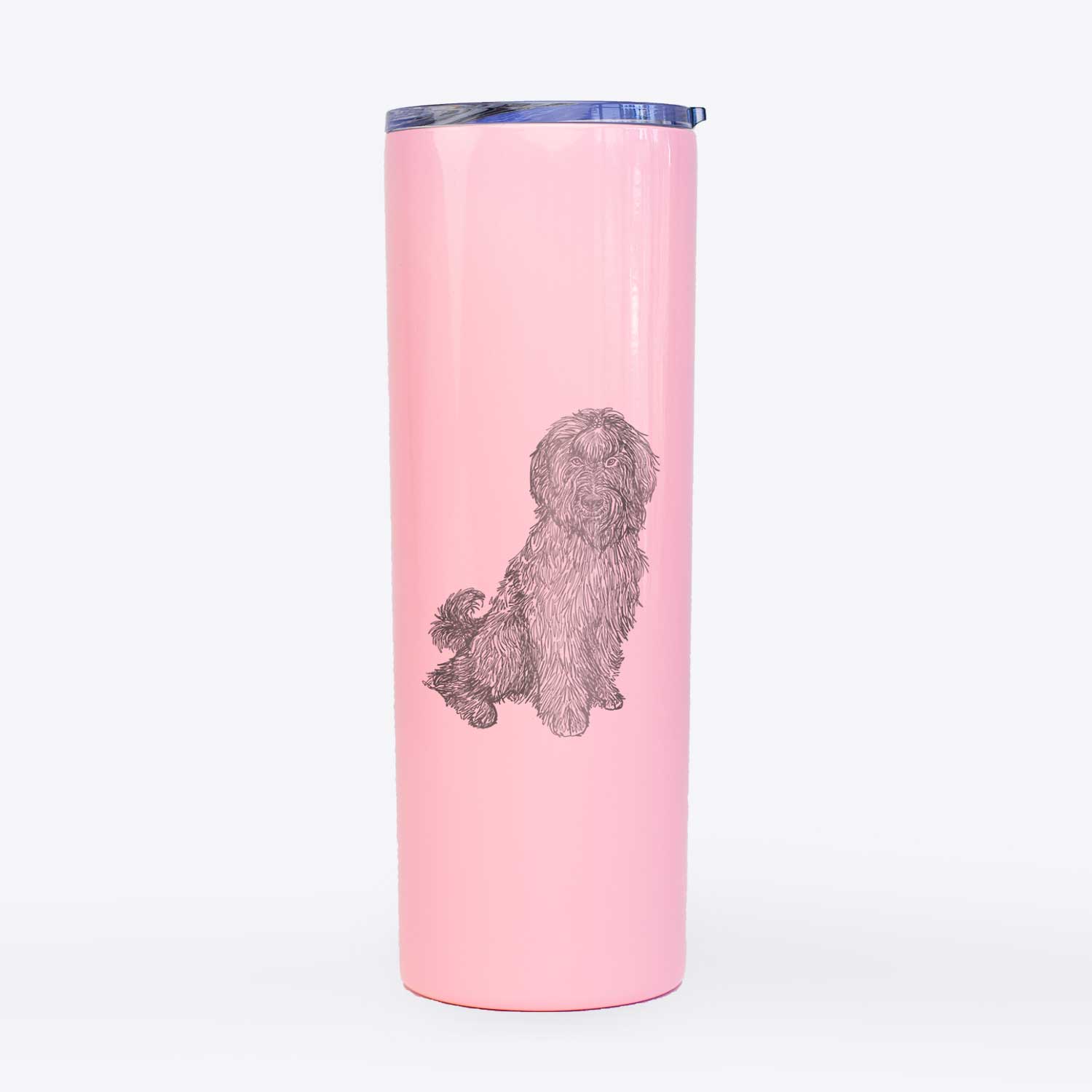 Doodled Luna the Briard - 20oz Skinny Tumbler