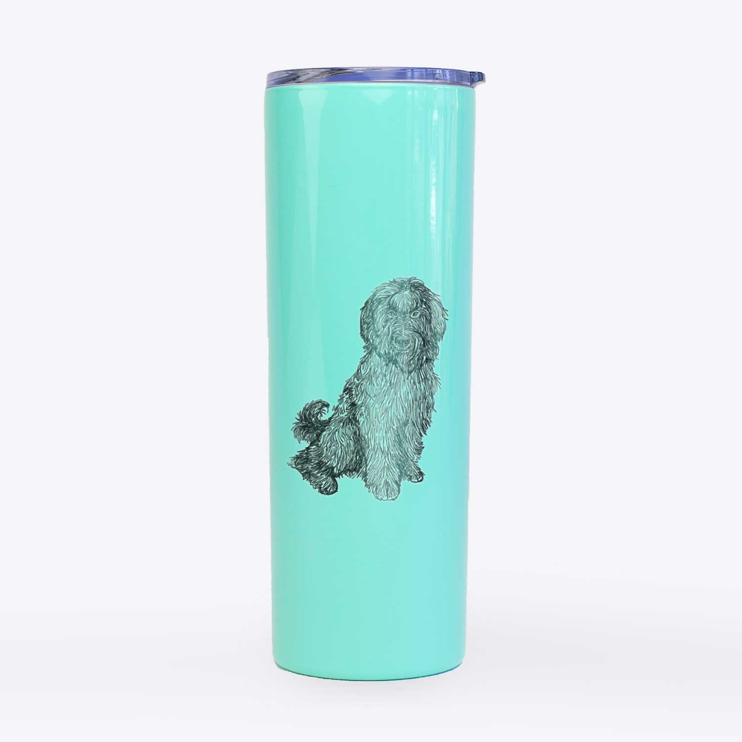 Doodled Luna the Briard - 20oz Skinny Tumbler