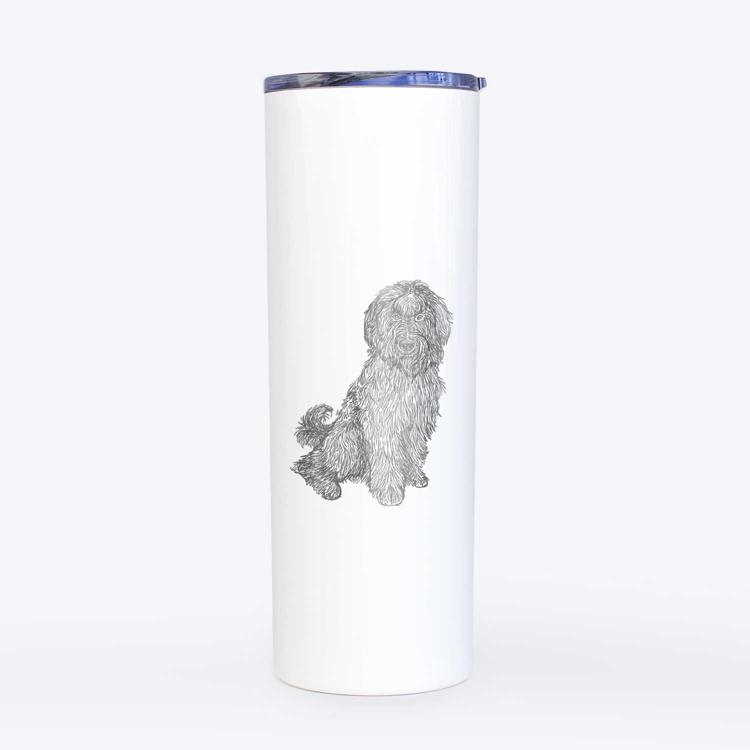 Doodled Luna the Briard - 20oz Skinny Tumbler