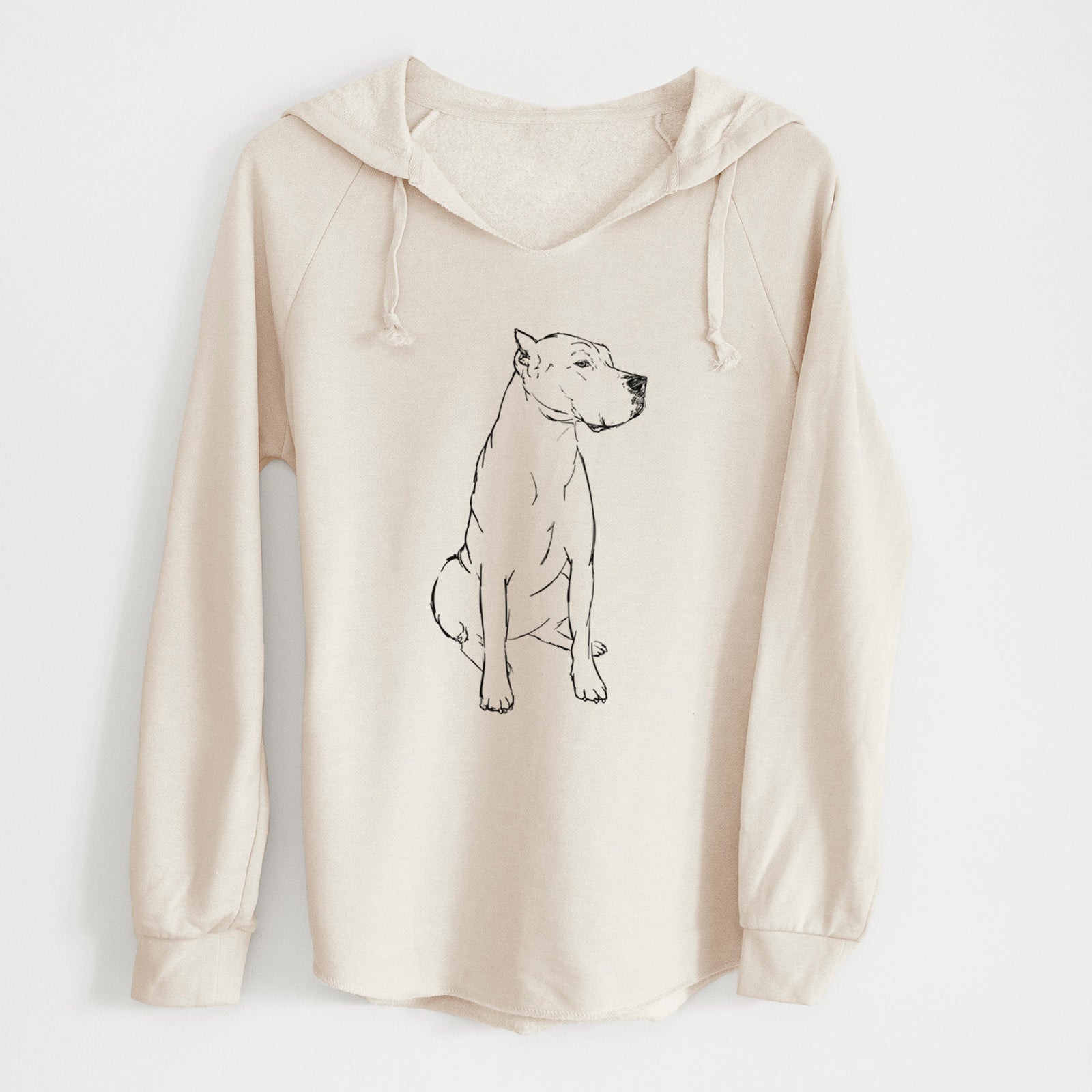 Doodled Luna the Dogo Argentino - Cali Wave Hooded Sweatshirt