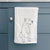 Doodled Luna the Dogo Argentino Decorative Hand Towel