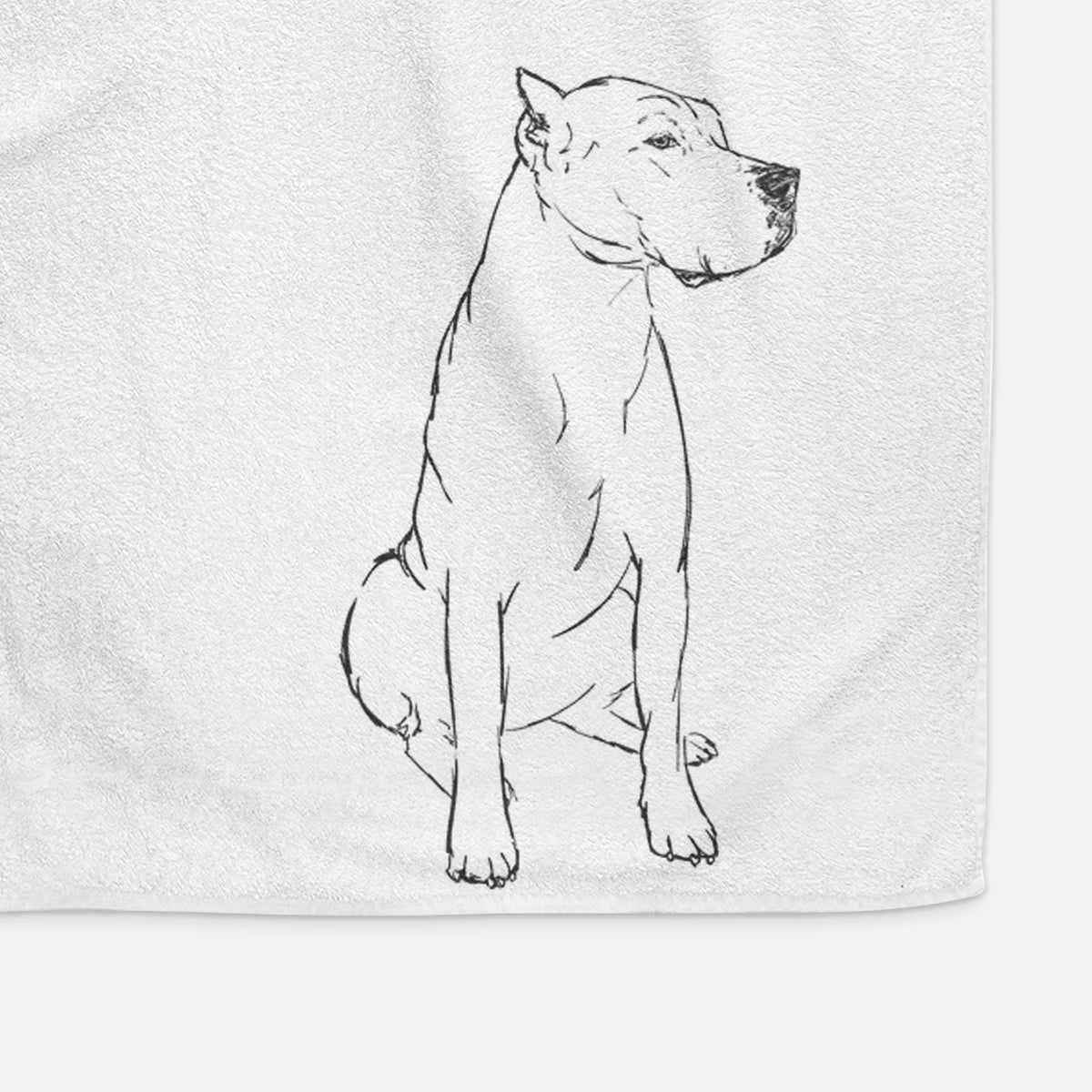 Doodled Luna the Dogo Argentino Decorative Hand Towel