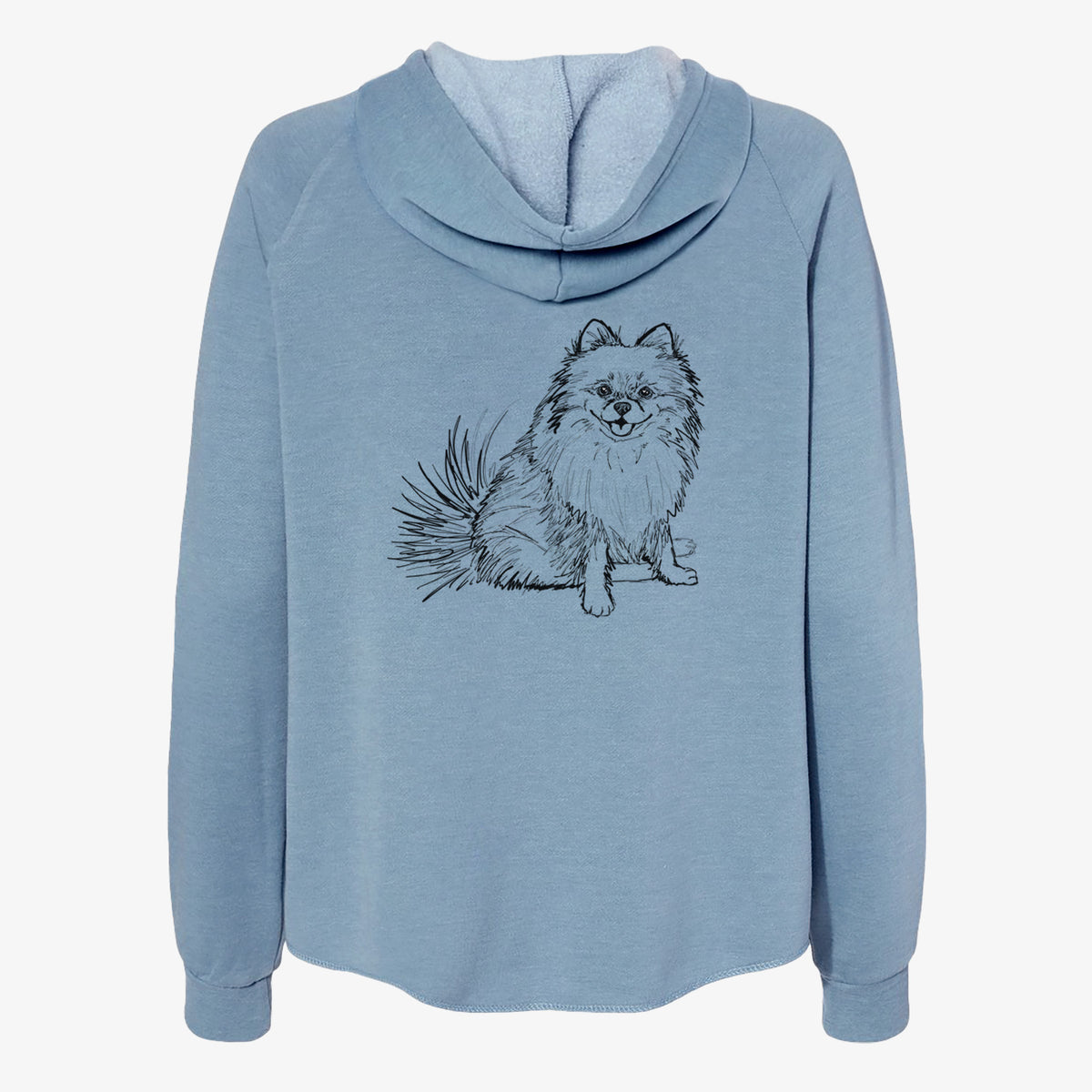 Doodled Madeira the Pomeranian - Women's Cali Wave Zip-Up Sweatshirt