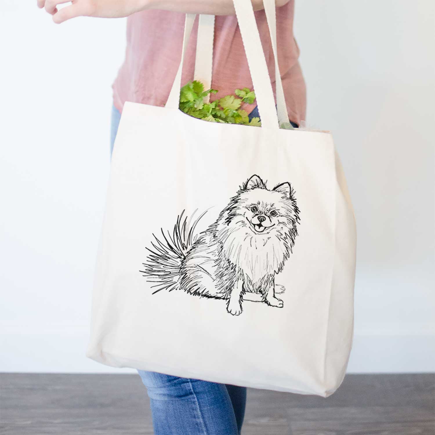 Doodled Madeira the Pomeranian - Tote Bag