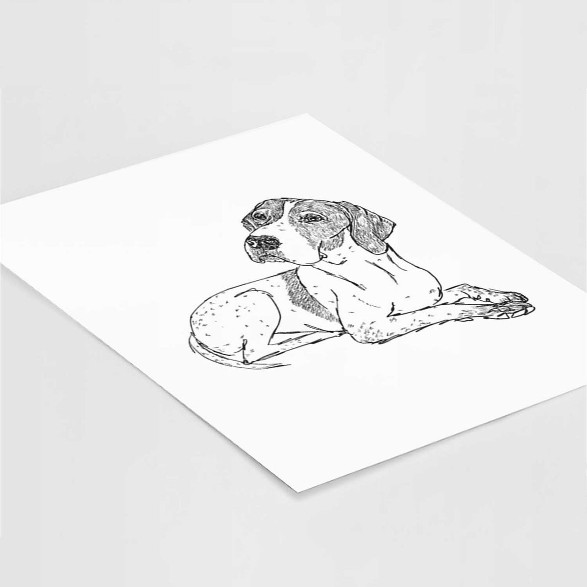 Doodled Madeline the English Pointer Art Print